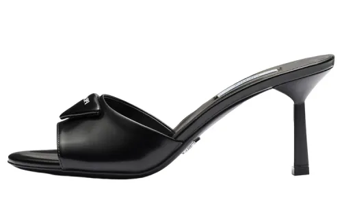 PRADA Leather Heeled Mules