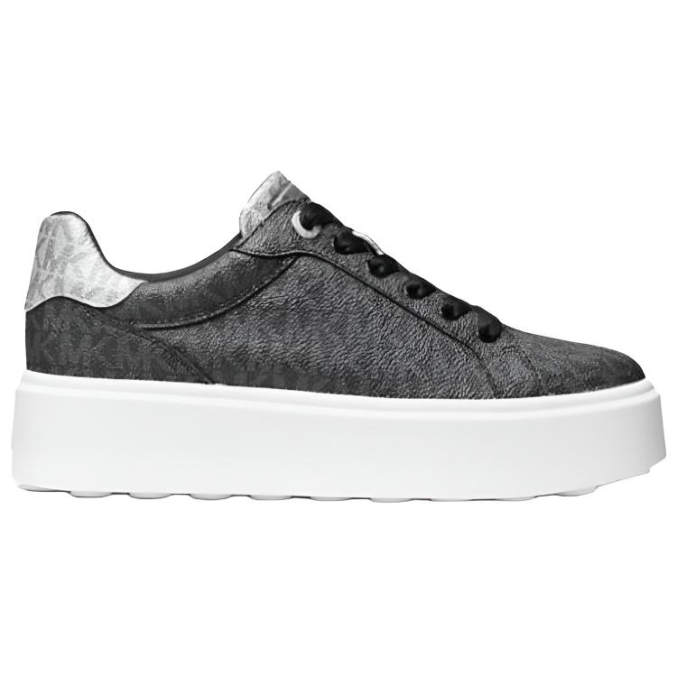 Женские кеды MICHAEL KORS Canvas Platform (черные) — Черный — фото 2