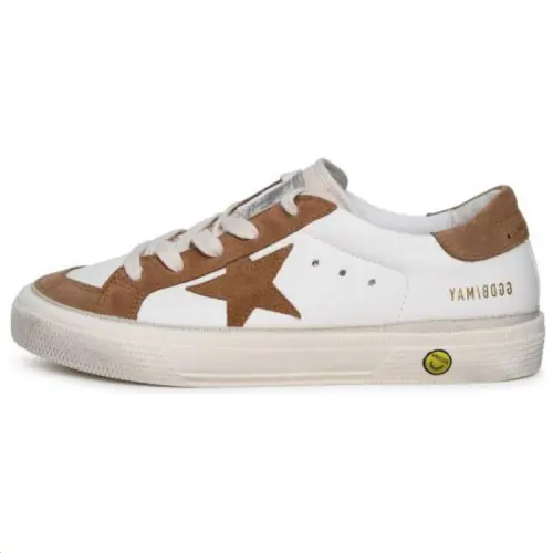 Golden Goose Leather Low top Skateboard Shoes Men's White