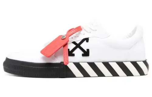 OFF WHITE Vulcanized Low Canvas Black White