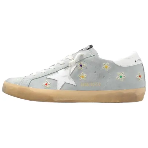 Golden Goose Super Star Low top Skateboard Shoes Women's Light Blue