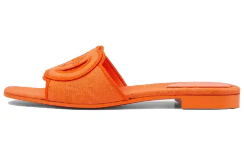 GUCCI Interlocking Slide Slippers Women's Orange