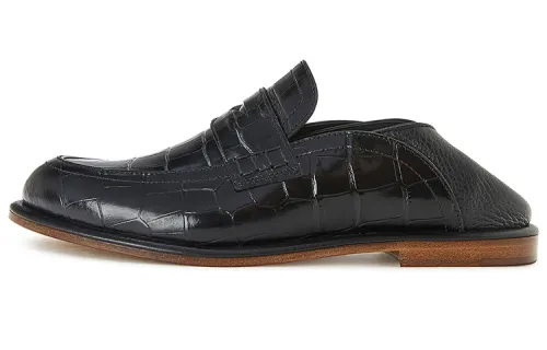 LOEWE Cow Split Leather Women's Casual Shoes Women's Black