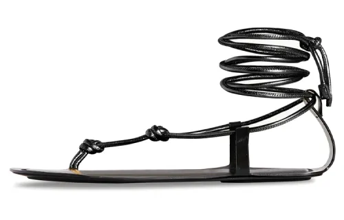 THE ROW Classic And Versatile One Strap Sandals Women's Black