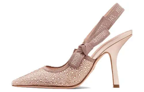 DIOR J'Adior Leather Slim Heel High Heels 10cm Women's Pink