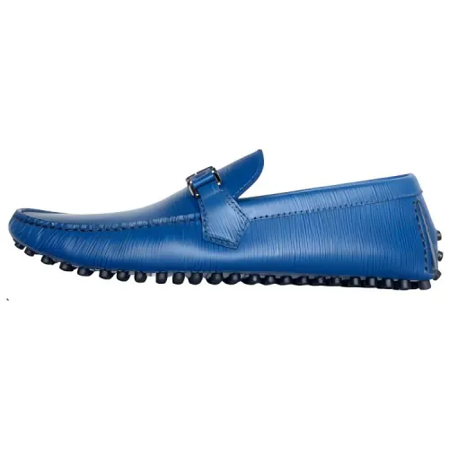 LOUIS VUITTON Gommino Loafers Men's Blue