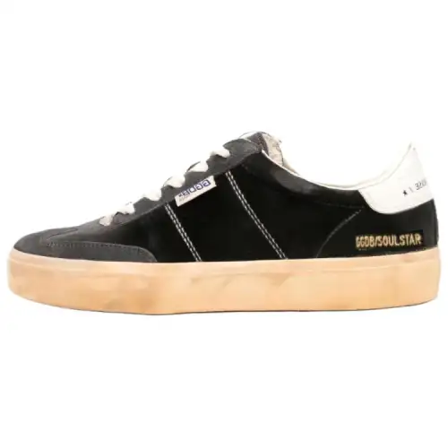 Golden Goose Soul Star Leather Low top Skateboard Shoes Women's Black