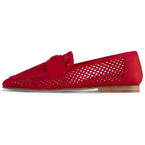 LOUIS VUITTON Soho Loafers Women's Cherry Red