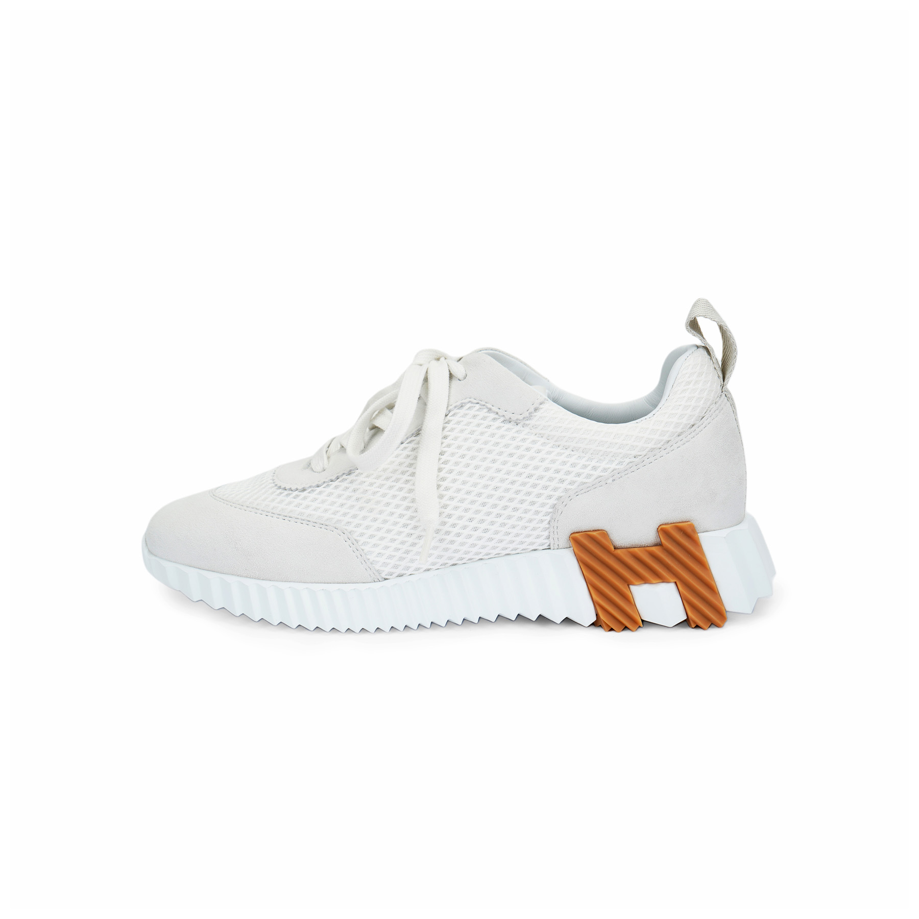 HERMES Bouncing Mesh Low top Casual Shoes Women's White