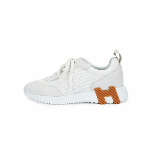 HERMES Bouncing Mesh Low top Casual Shoes Women's White