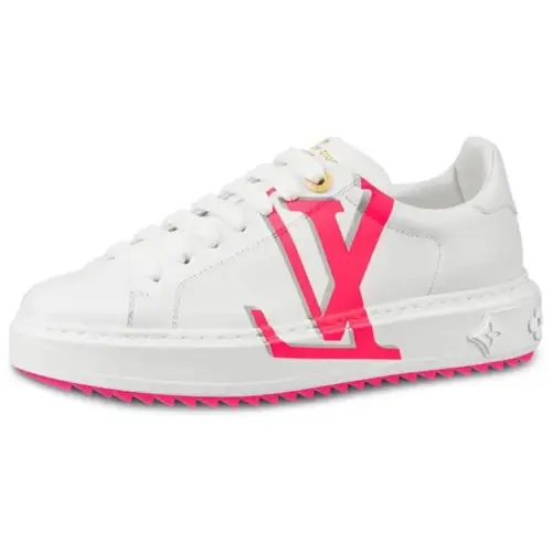 LOUIS VUITTON Lv Time Out Sports Shoes White/Pink Women's
