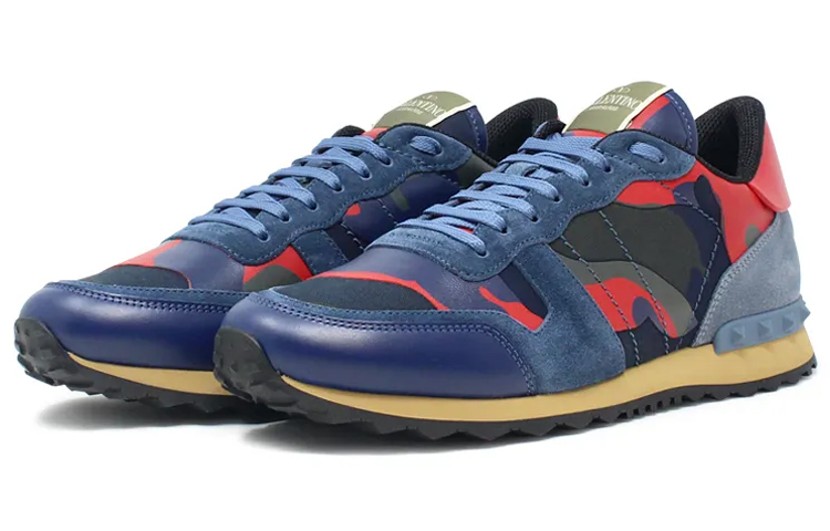 Мужские кроссовки Valentino Rockrunner (сине-красный) — фото 3
