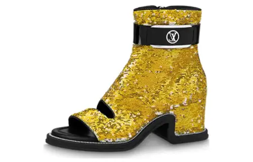 LOUIS VUITTON Moonlight Ankle Boots Women's Yellow