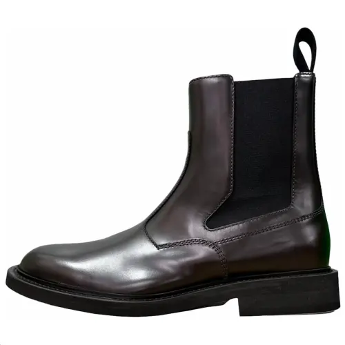 Bottega Veneta Chelsea Short Chelsea Boots Men's Dark Brown
