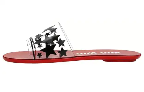 MIU MIU Slide Slippers Women's Red