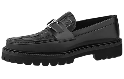 LOUIS VUITTON Lv Major Loafers 'Black Crocodile'