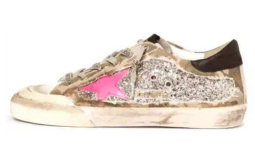 Golden Goose Super Star Sports Skateboard Shoes Women's Silver Brown