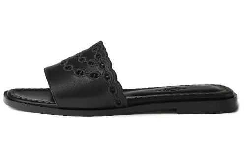HERMES Gaelle Slide Slippers Women's Black