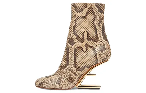FENDI First Ankle Boots 9.5cm Women's Light Umber