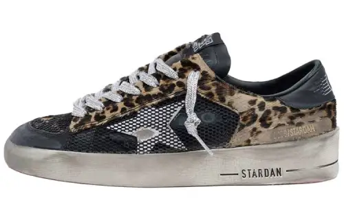Golden Goose Stardan Stylish Skateboarding Shoes Women's Black Distressed