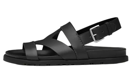 HERMES Delphes Fashion Sandal Men's Black