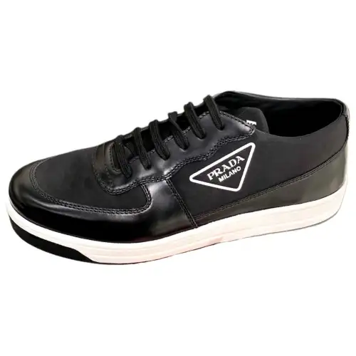 PRADA Sheepskin Low top Skateboard Shoes Women's Black
