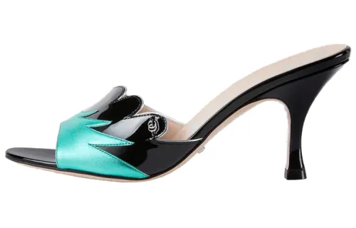 GUCCI Slide Slippers Women's Black Green