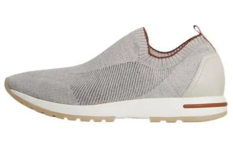 Loro Piana Fabric Low top Casual Shoes Men's Gray