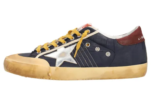 Golden Goose Super Star Low top Casual Shoes Men's Black Distressed