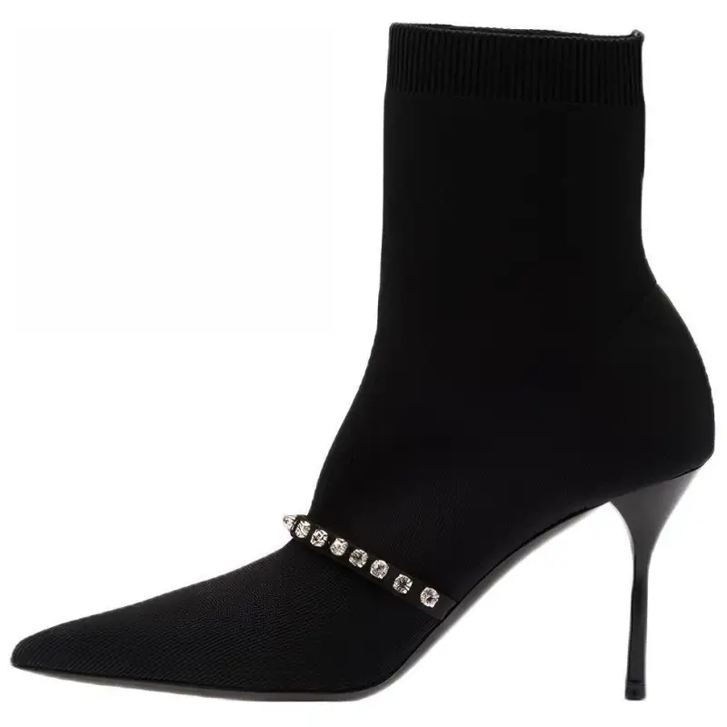 MIU MIU Fabric Ankle Boots 8.5cm Women's Black
