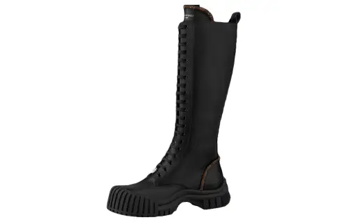 LOUIS VUITTON Ruby Flat Ranger Knee Boots 'Black' Women's