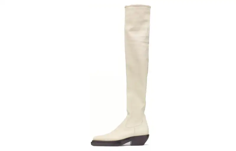 Bottega Veneta Lean Knee high Boots Women's White