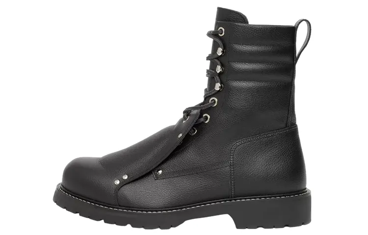 Burberry Cow Leather Ankle Boots Men's Black