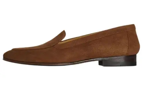 THE ROW Suede Loafers 1.5cm Women's Brown