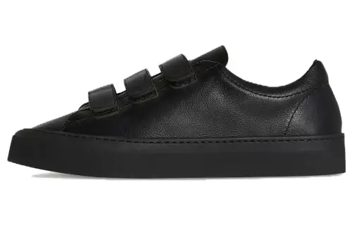 THE ROW Cow Leather Low top Stylish Skateboarding Shoes Men's Black