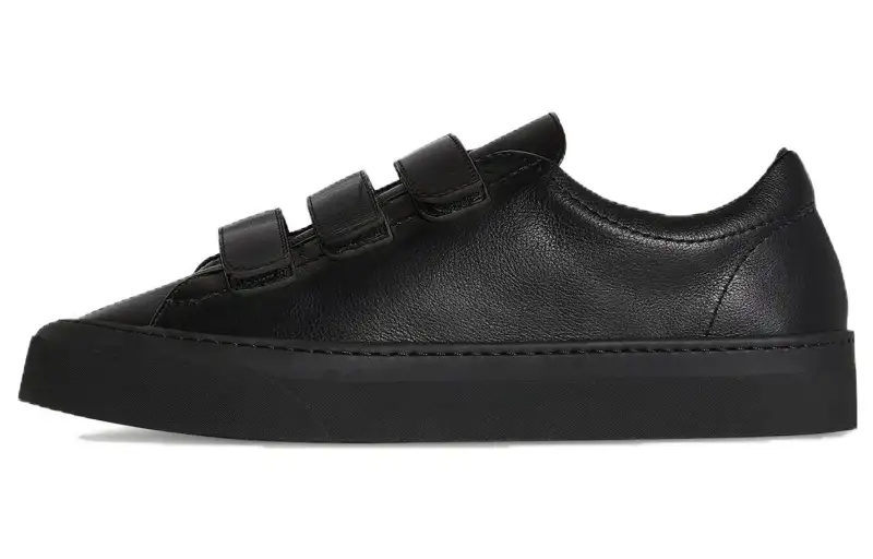 THE ROW Cow Leather Low top Stylish Skateboarding Shoes Men's Black
