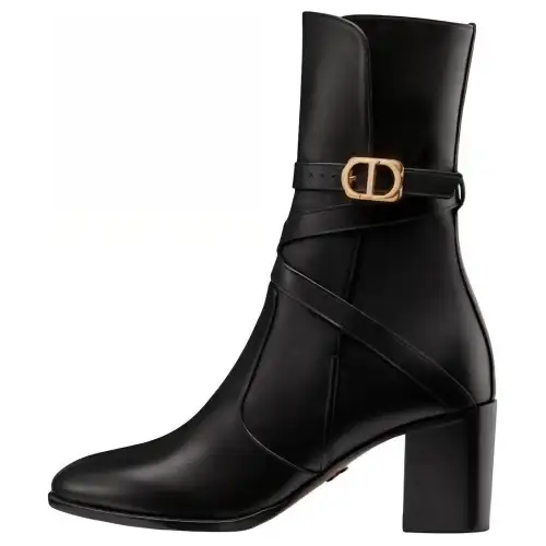 DIOR Empreinte Leather Ankle Boots Women's Black