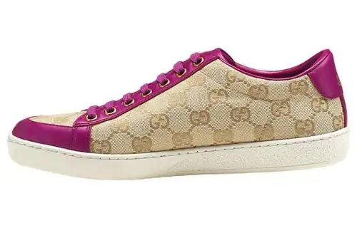 GUCCI Stylish Skateboarding Shoes Women's Beige Purple