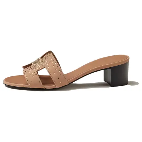HERMES Oasis Slide Slippers Women's Brown