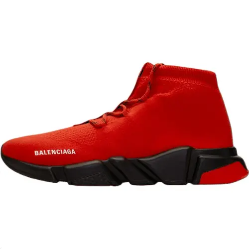 Balenciaga Speed Mid top Casual Shoes Men's Red