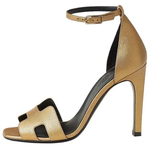 HERMES JOY One Strap Sandals 10.5cm Women's Gold