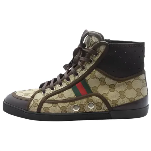 Gucci California Striped High Top 'Beige Ebony'