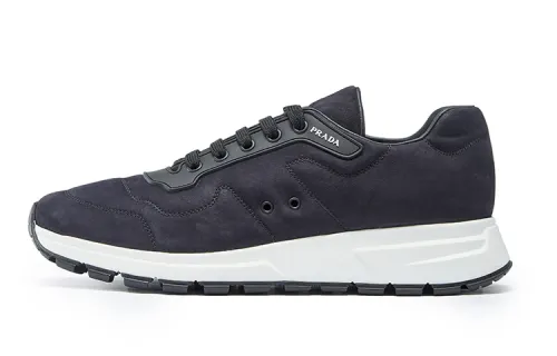 PRADA Low top Sports Casual Shoes Men's Black White