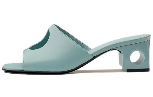 HERMES Elia Slide Slippers Women's Aqua Green