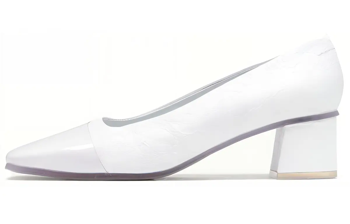 Maison Margiela Replica PVC Block Heel High Heels Women's White