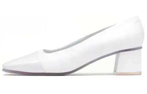 Maison Margiela Replica PVC Block Heel High Heels Women's White