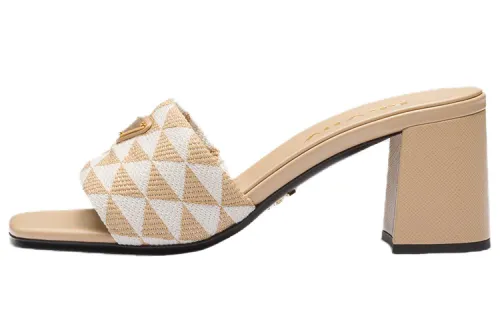PRADA Slide Slippers Women's Light Pink
