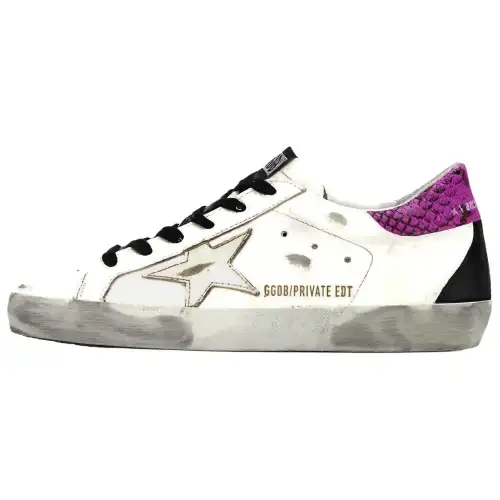Golden Goose Super Star Private Edition Stylish Skateboarding Shoes Women's White Distressed