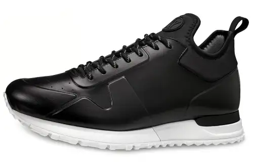 LOUIS VUITTON Run Away Cow Leather Low top Casual Shoes Men's Charcoal Gray