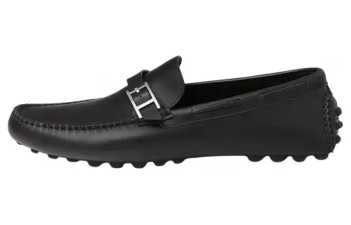 HERMES Idylle Gommino Loafers Men's Black